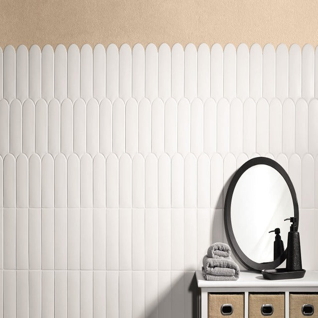 Ames Fan Glossy/Matte Wall Tile, available with install at Alberta Hardwood Flooring. Visit one of our showrooms to view in person, and to obtain pricing for this product. 