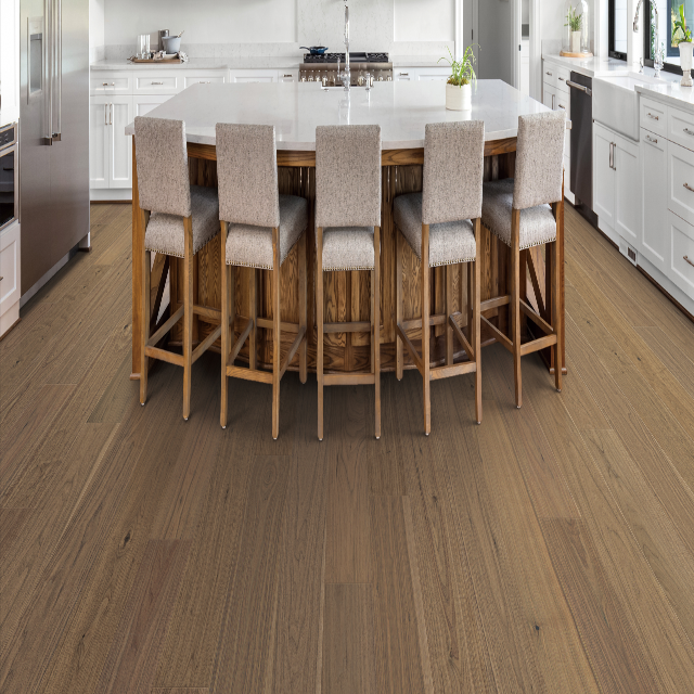 Twelve Oaks Antiques Perspective Grand American Black Walnut Warm Brownie Hardwood, available with install, at Alberta Hardwood Flooring.