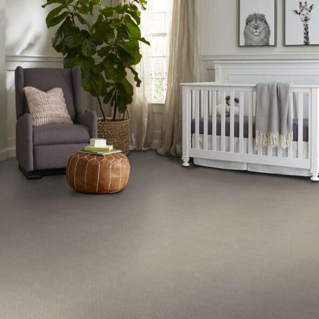 Shaw Formalize Newstone Haven Carpet, available with install at Alberta Hardwood Flooring.  Timeless + proven, the Foundations Collection features R2X® built-in stain &amp; soil protection and SoftBac® carpet backing on limited styles.