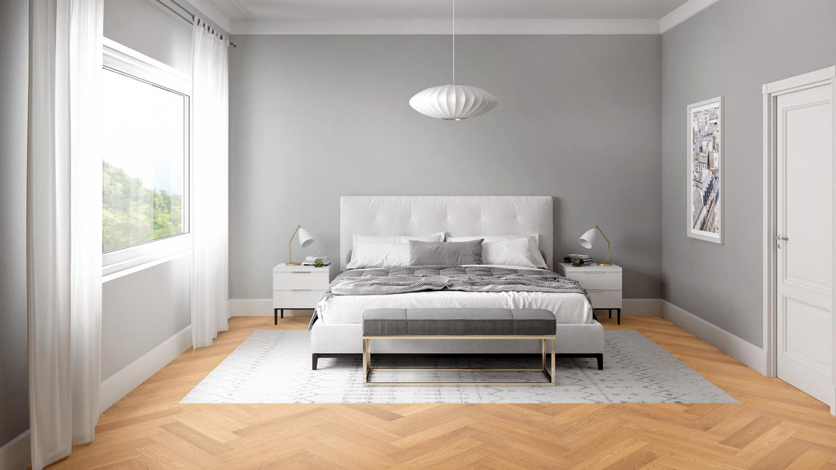 Abode by Kentwood Collection : Herringbone Brushed Oak Engineered Hardwood, available with install, at Alberta Hardwood Flooring.&amp;nbsp;

Visit our showrooms to view this collection, and for product specifics.&amp;nbsp;

Small spaces live large with the added visual movement of herringbone flooring from the Dwell Collection. Clean, mid-width 4¾&quot; boards with minimal knots elevate everyday moments into larger-than-life events.

This collection consists of 3 colors : Morning Sun, Summer Day, and Twilight Walk.&amp;nbsp