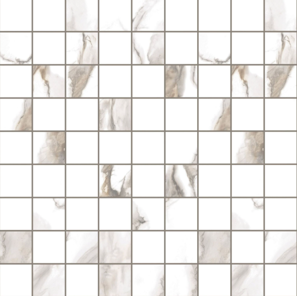 Ceratec Vernazza Porcelain Tiles, available with install at Alberta Hardwood Flooring. Visit one of our showrooms to view in person, and to obtain pricing for this product. Available in five formats; 2" x 2", 4" x 12", 12" x 24", 24" x 24", and 24" x 48".

Capturing the beauty of natural Calacatta Gold marbles, the Vernazza series offers the richness and depth of natural stone in a durable porcelain tile. Bring a touch of timeless elegance to your space with Vernazza's gold-veined tiles.