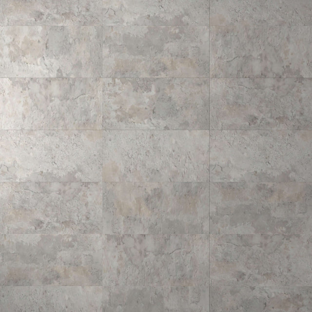 Light gray stone-look rectangular tiles arranged in a grid pattern, showing a textured, distressed finish with subtle beige and white marbling.

Torlys EverTile™ Premier Bridgewater Luxury Vinyl, a wide plank, low sheen floor available at Alberta Hardwood Flooring.