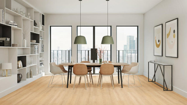 Montane’s wide 7½” planks feature a new wood-embossed, ultra-matte finish and 4-sided color-matched bevels. The European design inspired colorway comes in clean decors with few knots and a beautiful cathedral and rift characteristic.

This collection contains 5 color options : Lucy, Jesslyn, Adeline, Damian and Nolan. Visit Alberta Hardwood Flooring.