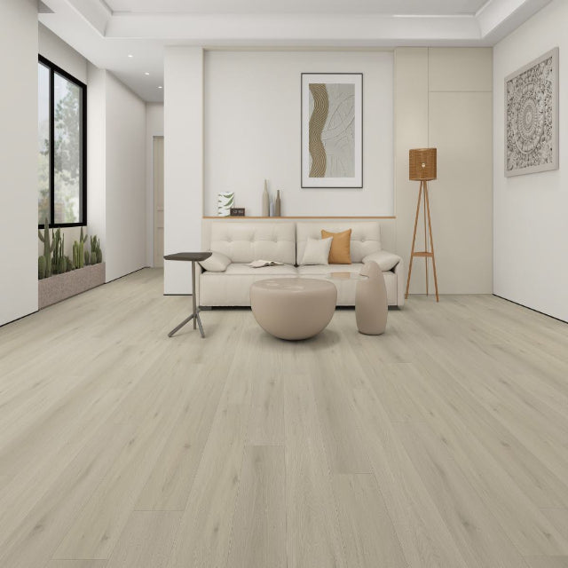 Zen, from the Ethos Lotus Luxury Vinyl WPC collection, available at Alberta Hardwood Flooring.


Delicate and graceful, Zen is the perfect choice for light-tones interiors. Despite its refined appearance, itis a both durable and waterproof - ideal for every day use. A gentle grain runs through each plank, adding texture and visual interest. Elegant and understated, Zen brings a quiet sophistication to any space.