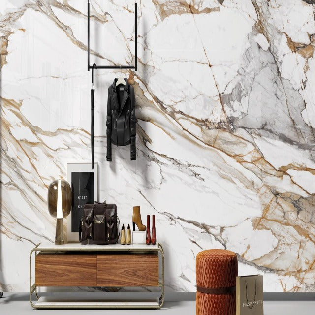 Julian Level Porcelain Bookmatched Wall and Floor Slab, available with install at Alberta Hardwood Flooring. Visit one of our showrooms to view in person, and to obtain pricing for this product. 