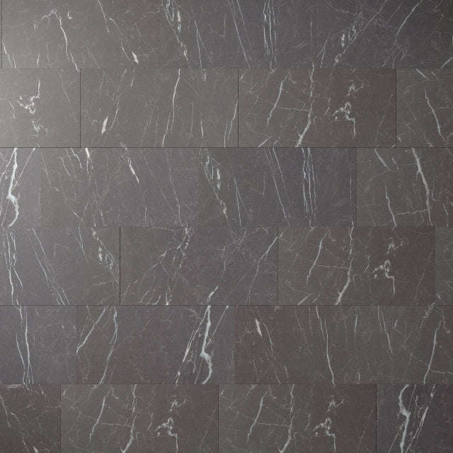 Torlys EverTile™ Premier Nero Luxury Vinyl, a wide plank, low sheen floor available at Alberta Hardwood Flooring.