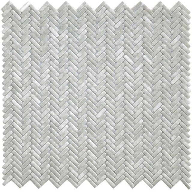 Tierra Sol Velvet Glass Pietra Grey Mini Diamond Mosaic, available with install, at Alberta Hardwood Flooring.