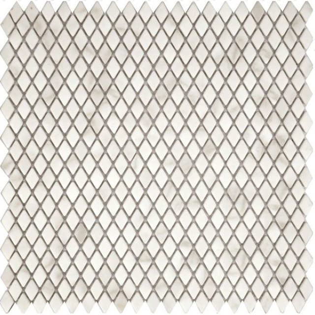 Tierra Sol Velvet Glass Pietra Grey Mini Diamond Mosaic, available with install, at Alberta Hardwood Flooring.