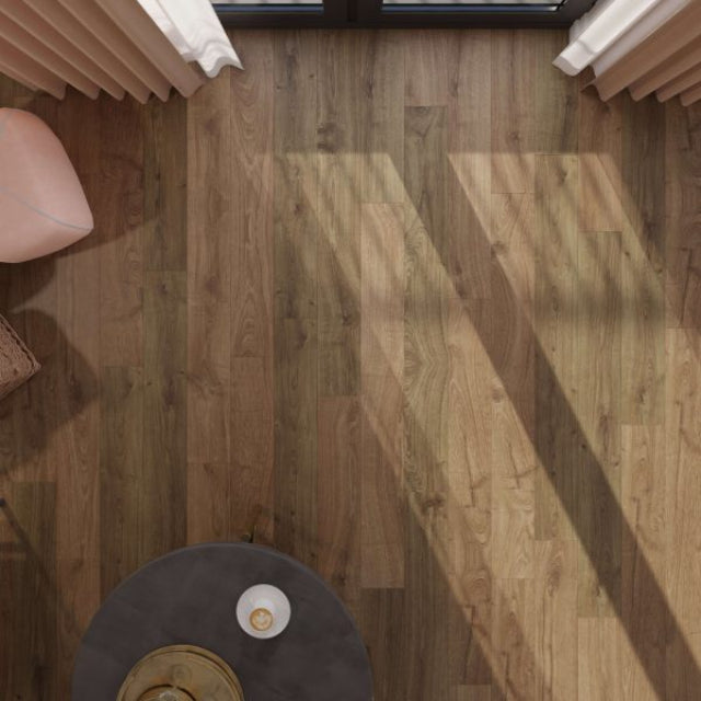 Torlys Park Lane Newcastle Oak Brown Laminate, a realistic wood look laminate available at Alberta Hardwood Flooring