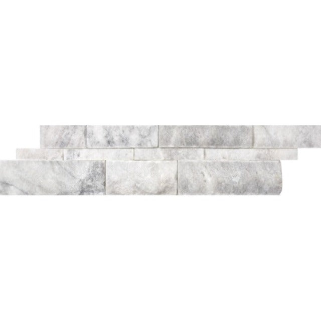 6" X 24" Tierra Sol Stone Mosaic Bianco Venatino Split Face Wall Panel - In stock in Edmonton 132 Sq. Ft. available.