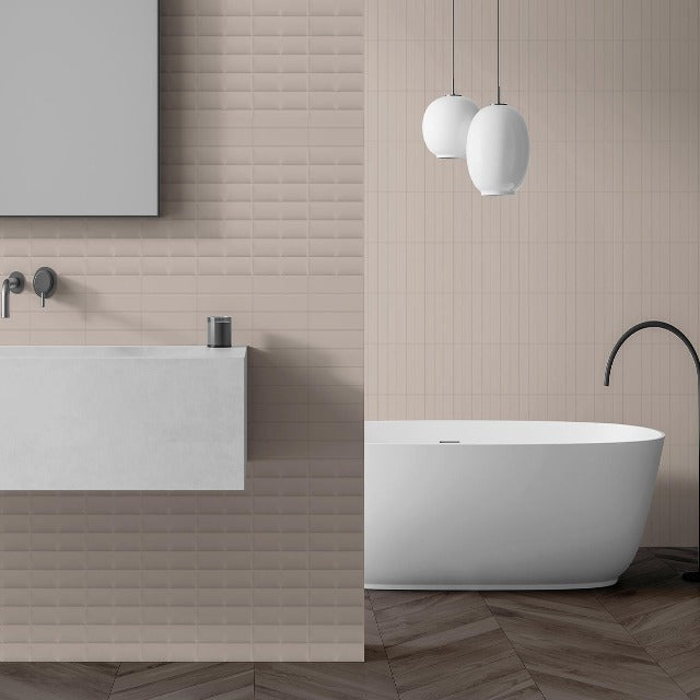 Centura Glenbrook Matte Wall Tile&amp;nbsp;, available at Alberta Hardwood Flooring. Visit one of our showrooms to view in person, and to obtain pricing for this product.&amp;nbsp;   The Glenbrook series has a soft palette of 4 colours that provide versatility and purity to its three shape proposals.&amp;nbsp;Its small format of 5x20 cm and its smooth base along with its two decorative reliefs make this collection a perfect proposal for all types of rooms.