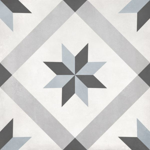 Ames Form Series Floor and Wall Tile, available at Alberta Hardwood Flooring. Visit one of our showrooms to view in person, and to obtain pricing for this product.

Elegant glazed porcelain in a stunning deco designs. This collection offers 2 options : Square and Hexagon tile.