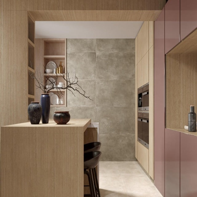 Centura Glitch Series Floor and Wall Tile, available with install at Alberta Hardwood Flooring. A natural feel tile, that is available in 3 sizes: 12&quot; x 24&quot; 24&quot; x 24&quot;, 24&quot; x 48&quot;,  7 Color options, and smooth or textured. 