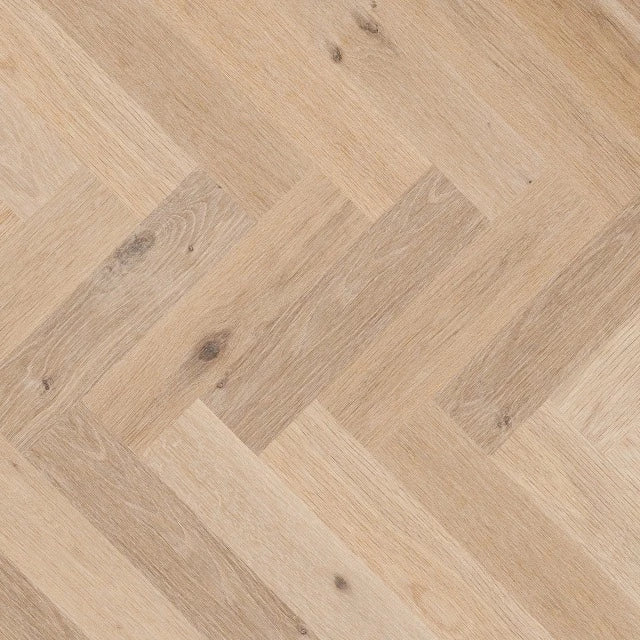 Mirage White Oak Character Brushed Herringbone Carousel Duramatt The herringbone collection, different shapes that create unusual patterns. Makes symmetry come to life. 
