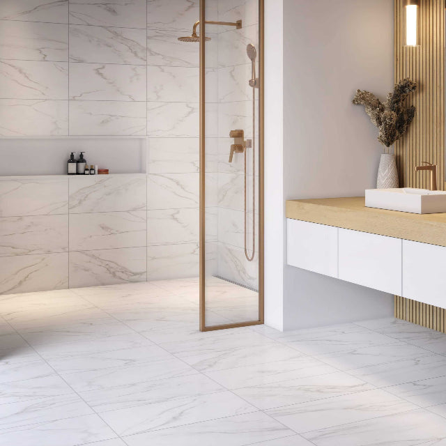 Ceratec Portofino Porcelain Tiles, available with install at Alberta Hardwood Flooring. Visit one of our showrooms to view in person, and to obtain pricing for this product.&amp;nbsp;

Inspired by the timeless and classical architecture of Italy, the tiles of this series evoke the refinement of Florentine palaces and the grandeur of Venetian villas. Portofino offers affordable luxury that will transform your space into a haven of sophistication.