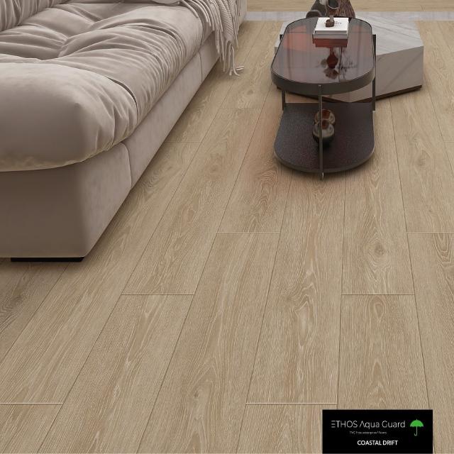 Coastal Drift, from The Ethos Aqua Guard Laminate collection, available exclusively at Alberta Hardwood Flooring. Visit our showrooms for detailed product information, and pricing.&amp;nbsp;

The Ethos Aqua Guard Collection, a 100% Waterproof, PVC free laminate. With colors inspired by natures beauty, that will complement both contemporary and classic interiors., in a Matt finish.&amp;nbsp; Aqua Guard is built with a robust core, each plank resists wear, dents and fading with a realistic texture and feel.&amp;nbsp;

Ea