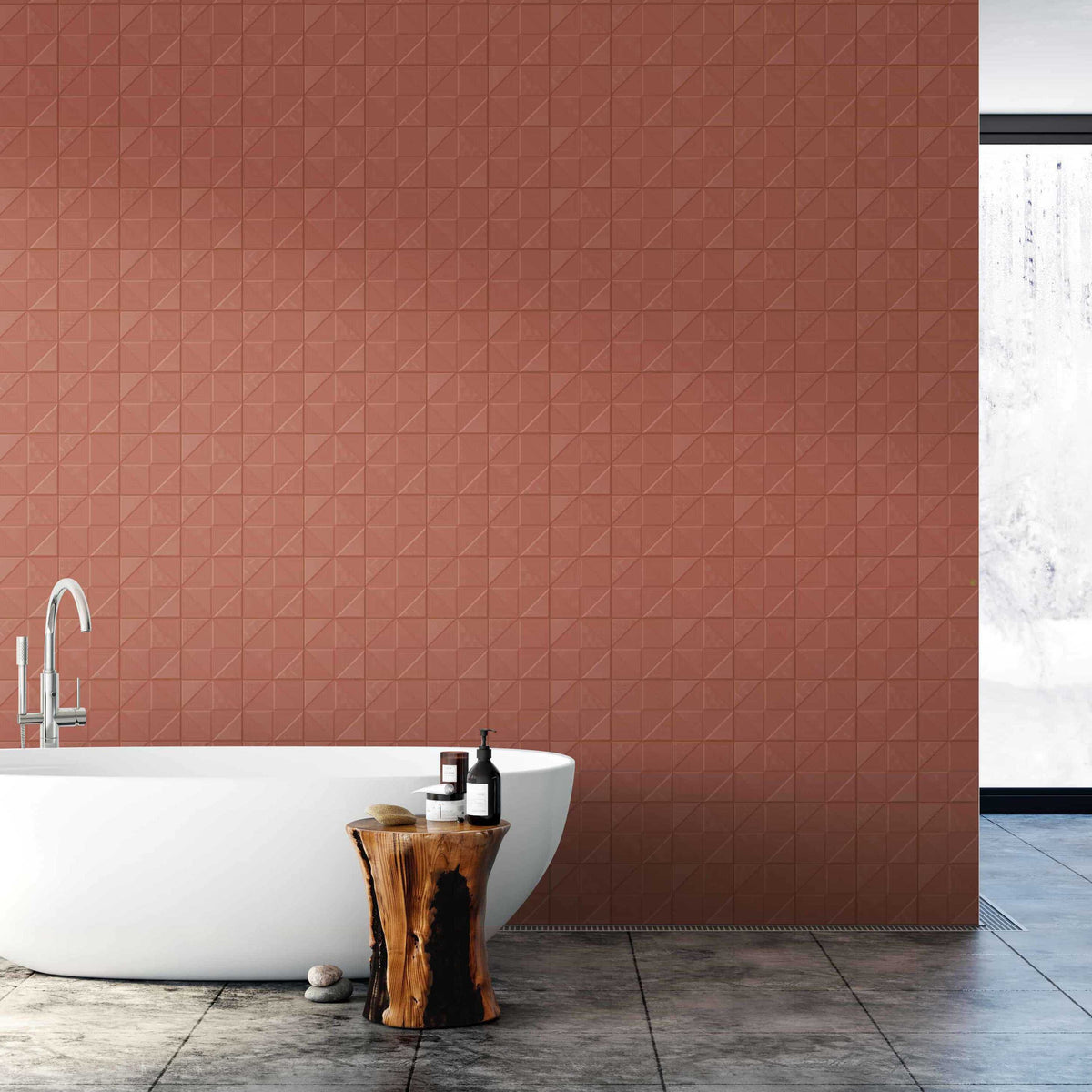 Ceratec Prisma 8 x 8 Matte 3D Wall Tile