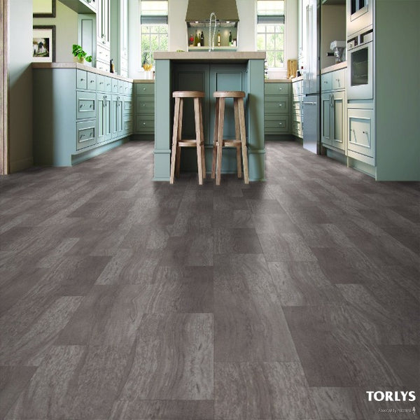 Torlys Evertile Premier Cork Backing Cenere Grey | Luxury Vinyl Floor ...