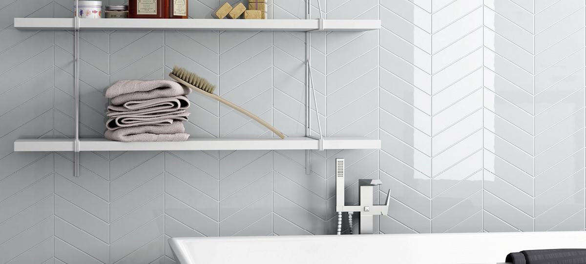 Saltillo 2&quot; x 8&quot; Chevron Glossy Wall Tile