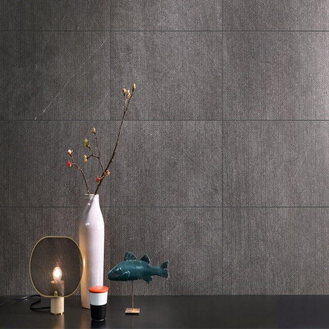 Ames 12&quot;X 24&quot; Nextone Dot Pattern Matte Dark Porcelain