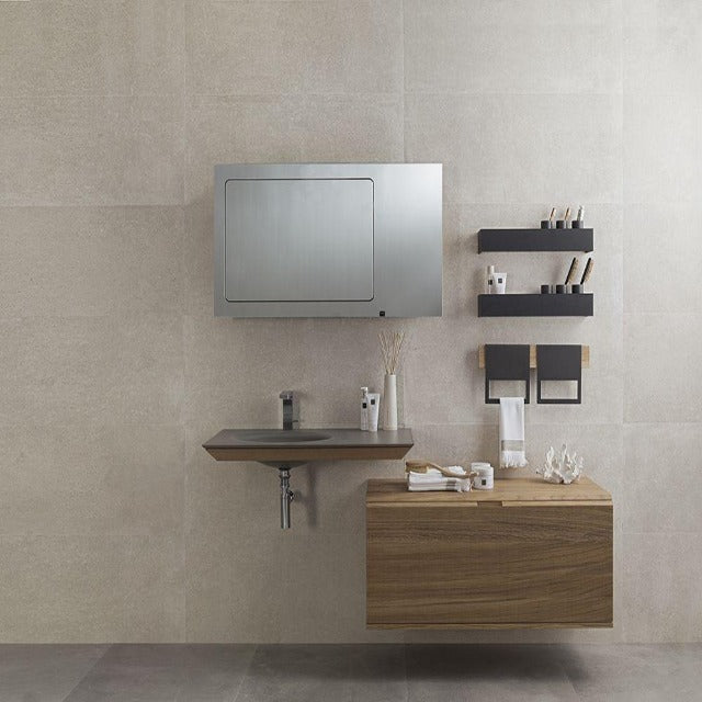 Porcelanosa Bottega Caliza Wall and Floor Tile, available with install, at Alberta Hardwood Flooring.