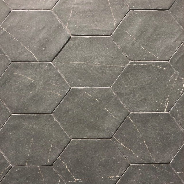 Saltillo 8" Hexagon Capri Nero Wall Tile, available with install, at Alberta Hardwood Flooring.
