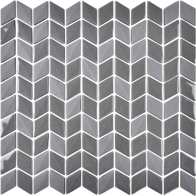 Ceratec Lifestyle Tulip 12&quot; x 12&quot; Tulip Grigio Glass Mosaic Tile, available at Alberta Hardwood Flooring.