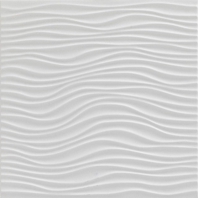 8" X 20" Tierra Sol Line-Up Series Dune Relief Matte White Wall Tile, available with install at Alberta Hardwood Flooring.