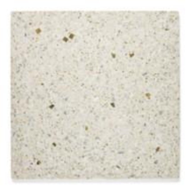 Ann Sacks Andy Fleishman Brass Terrrazo, available with install, at Alberta Hardwood Flooring.  American artisan Andy Fleishman’s fourth exclusive collection with Ann Sacks is a stunning update to traditional terrazzo. This collection incorporates brass and mother-of-pearl as part of its starry surface design, defining it as a statement-making terrazzo option for any interior space.