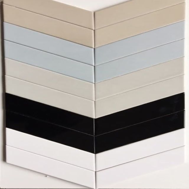 Saltillo 2" x 8" Chevron Glossy Wall Tile, available with install, at Alberta Hardwood Flooring.