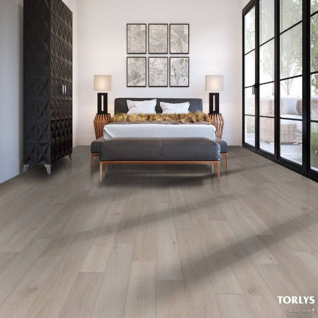 Torlys Everwood Designer Cable Bay Luxury Vinyl, a realistic, wide plank option, available at Alberta Hardwood Flooring.