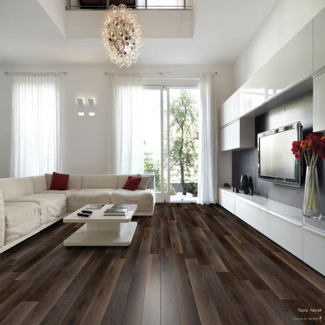 Hannah, from the Ethos Legacy WPC LVP Luxury Vinyl Plank collection, available at Alberta Hardwood Flooring. This floor offers is a high variation option. 