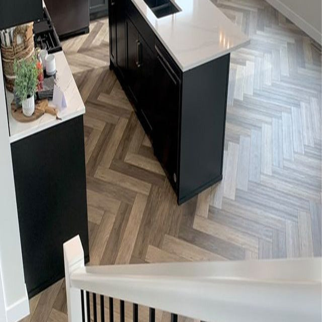  Twelve Oaks Wishbone Divine Elm Herringbone Luxury Vinyl