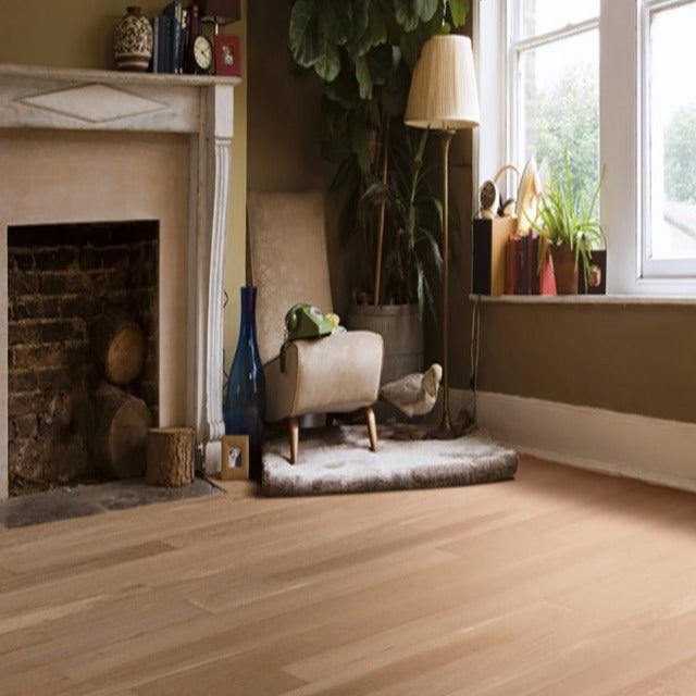 Fuzion Classical Elegance Oak Wire Brushed Prelude, available with install, at Alberta Hardwood Flooring.