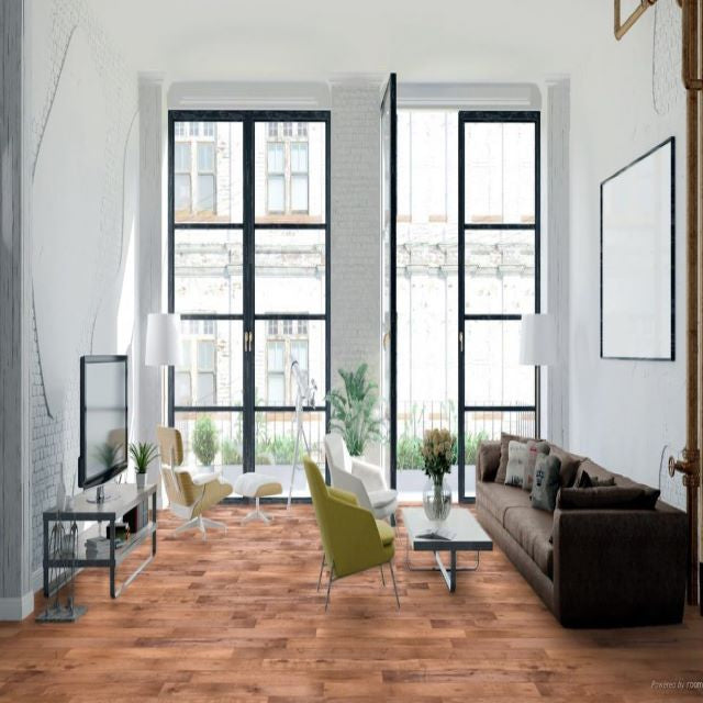 Fuzion Bistro Maple Wire Brushed Mochaccino, available with install, at Alberta Hardwood Flooring.