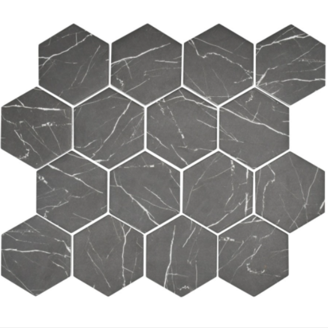 Ames Alps Hex Mosaic Wall Tile, available with install, at Alberta Hardwood Flooring.