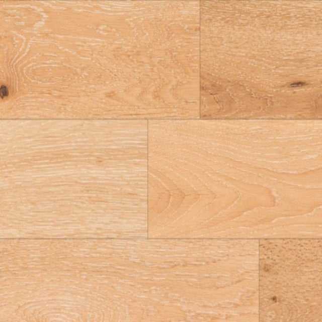 Fuzion Prairie Storm White Oak Wire Brushed Corn Husk, available with install, at Alberta Hardwood Flooring.