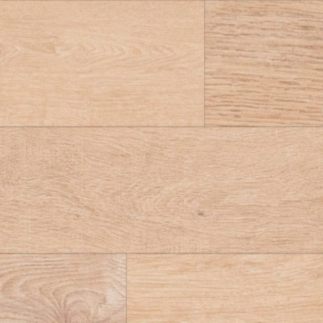 Fuzion Regalia Cashel Laminate, a wide plank, embossed light oak, available with install  at Alberta Hardwood Flooring.