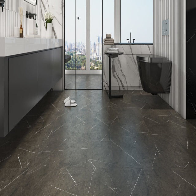 Twelve Oaks SolidCore Ultra 5G Arctic Seal Luxury Vinyl Tile, available with install, at Alberta Hardwood Flooring.