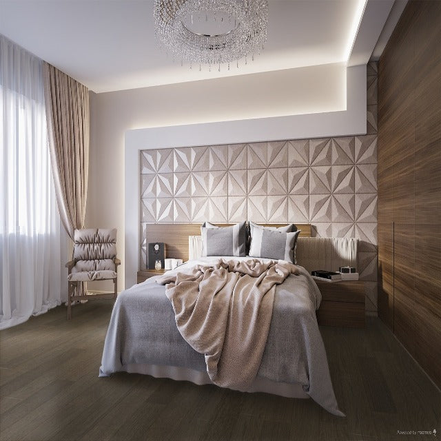 Havwoods Engineered European Oak Brushed Pomas Prime, a medium, wide plank gray oak. Alberta Hardwood Flooring is the exclusive western Canada suppliers of Havwoods products.