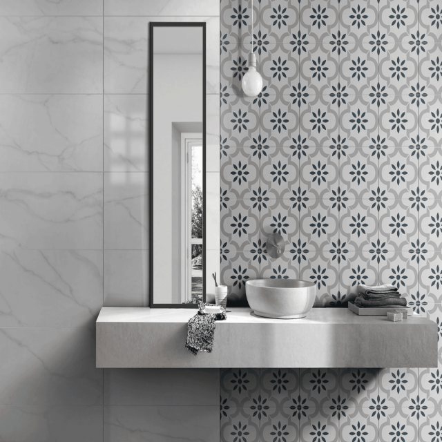 Centura Picasso Matte Floor and Wall Tile, available with install, at Alberta Hardwood Flooring.