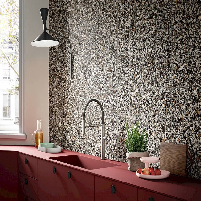 8&quot; X 8&quot; Centura Frammenti Nero Macro