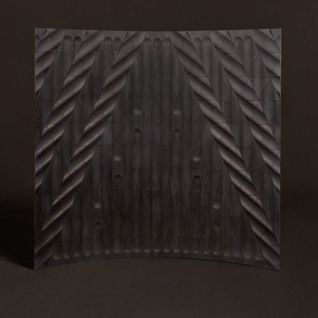 Kaza Triple Flute Concrete Matte 3D Wall Tile, available with install, at Alberta Hardwood Flooring. 