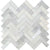  Ames Bianco Macchiato Studio Marble 12" x 12" Herringbone Wall Mosaic, in stock in Edmonton.  A polished marble, set in a herringbone pattern, which would be classic addition to your backsplash, or fireplace. 