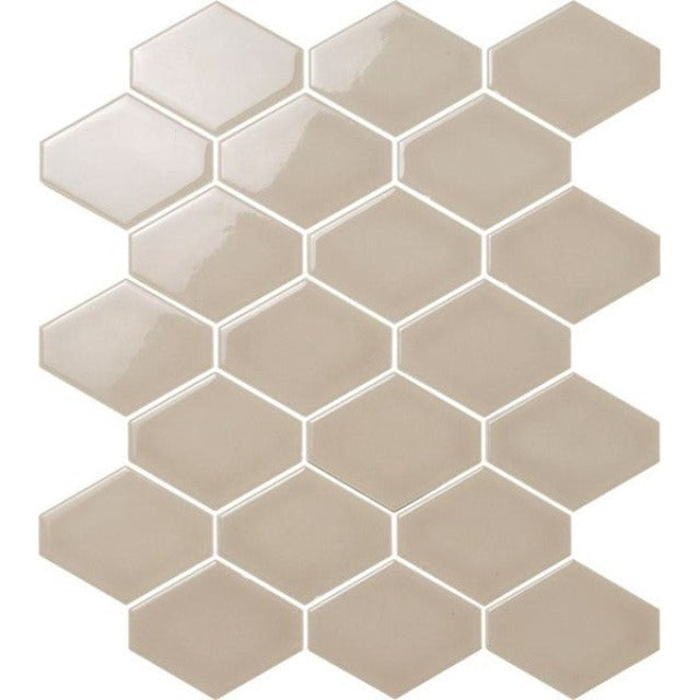  Nova Hex Steel Flat Mosaic Wall Tile, in stock in Edmonton.