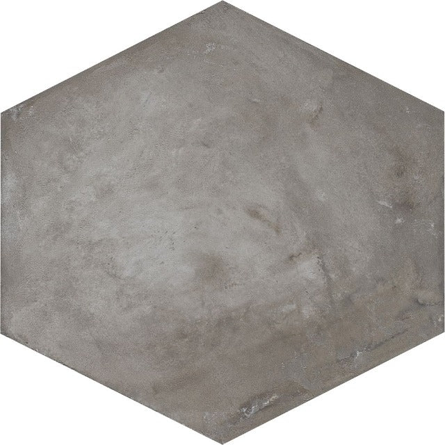 Ames Terra Hexagon Matte Porcelain Wall and Floor Tile, in stock in Edmonton.   This 10" x 8 1/2" tile is in stock in Clay. Sold by the piece. 