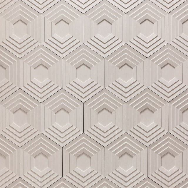 Kaza Vortex Concrete Matte 3D Wall Tile, available with install, at Alberta Hardwood Flooring. 